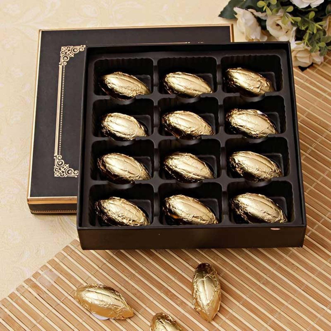 assorted belgian truffles chocolate 12 pcs in gift box