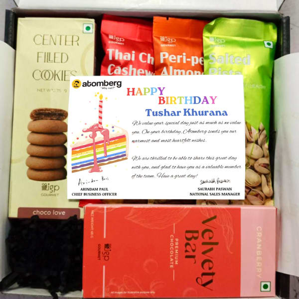 Buy Send Atomberg Personalize Birthday Hamper Online IGP JVS1270834