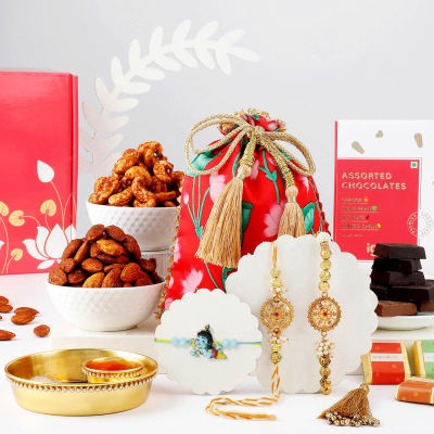 Divine Bond Rakhi Celebration Hamper Gift Send Rakhi Gifts Online