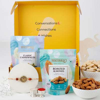 Buy Send Rudraksh And Ganesha Rakhi Hamper Online IGP JVS1260181