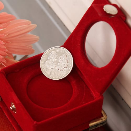 5 Gms Laxmi Ganesha Silver Coin