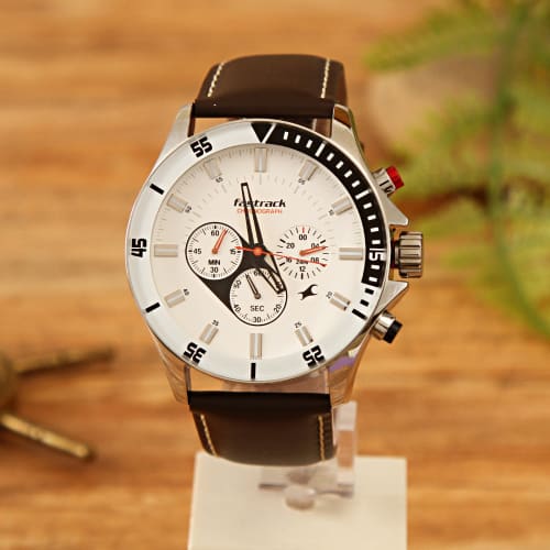 fastrack leather watches