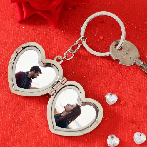 Heart-shaped photo keychain fashion custom gift