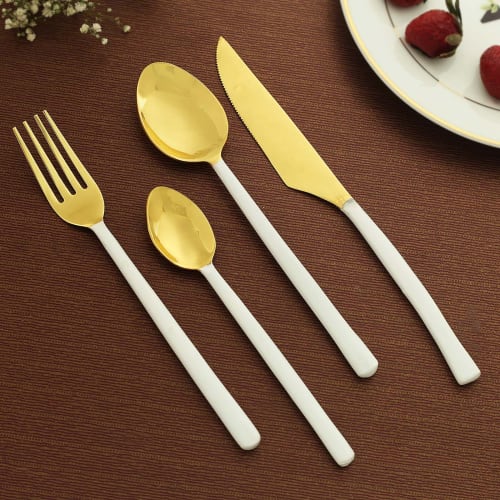 Warm White Cutlery Set 4 Pcs. : Gift/Send Home and Living Gifts Online J11133339 |IGP.com