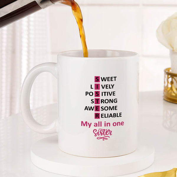 All-in-one Sister Personalized White Mug