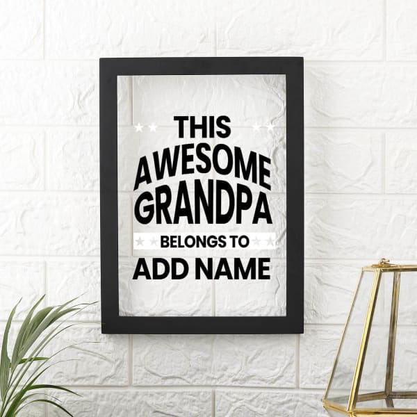 Awesome Grandpa Personalized Acrylic Frame