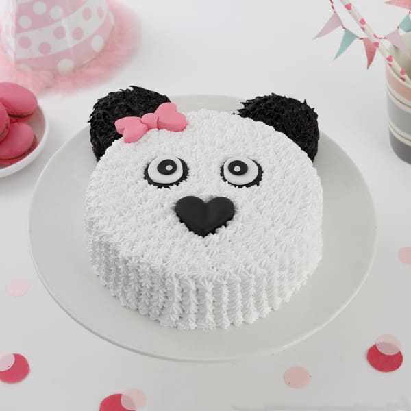 Black and White Teddy Bear Cake (1 Kg)