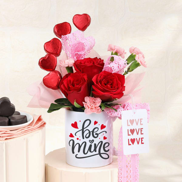 Customized Heart Mug Gift Combo