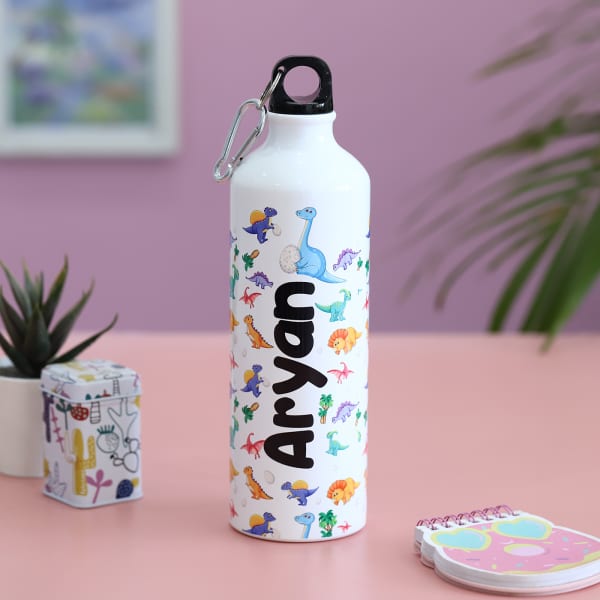 Cute Dino Personalized Sipper Bottle For Kids