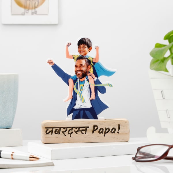 Father's Day Personalized Jabardast Papa Caricature