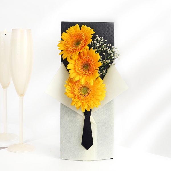Father's Day Shirt And Tie Floral Arrangement