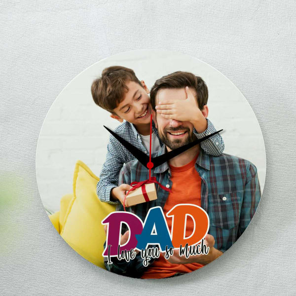 I Love Dad Personalized Photo Clock