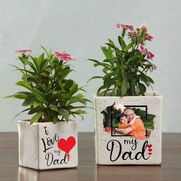 I Love My Dad Personalized Planter (Without Plant) - Set of 2