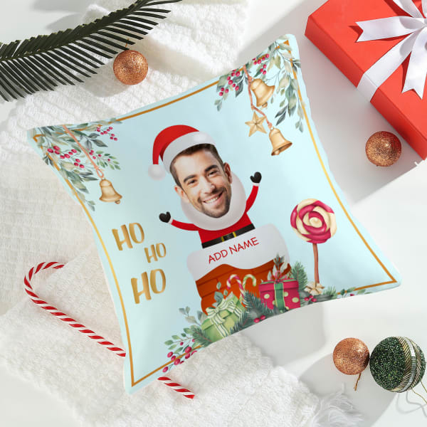 Personalized Christmas Santa Cushion with Filler