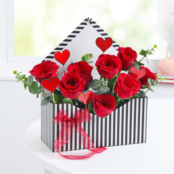 Romantic Red Blossoms Valentine's Day Arrangement