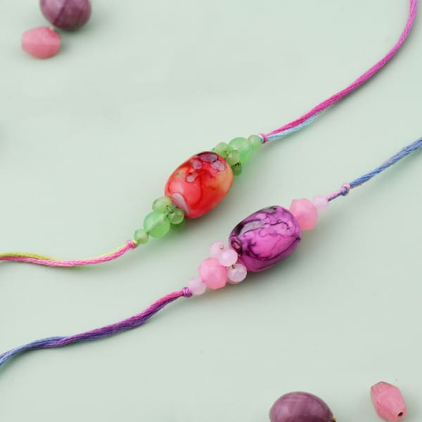 Semi Precious Stone Rakhi (Set of 2)