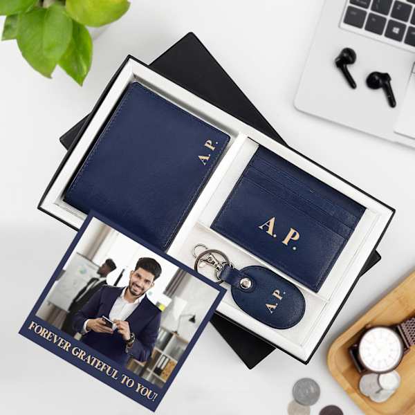Stylish Essentials Personalized Fathers Day Gift Combo
