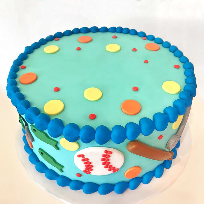 Fun Theme Celebration Semi Fondant Cake (1 Kg)