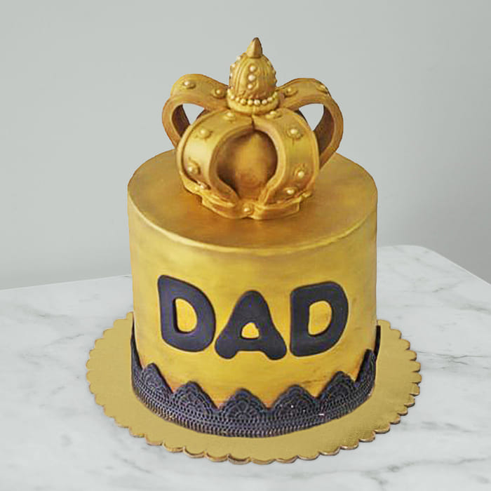 Order Happy Birthday Dad Fondant Cake 1 5 Kg Online At Best Price Free Delivery Igp Cakes