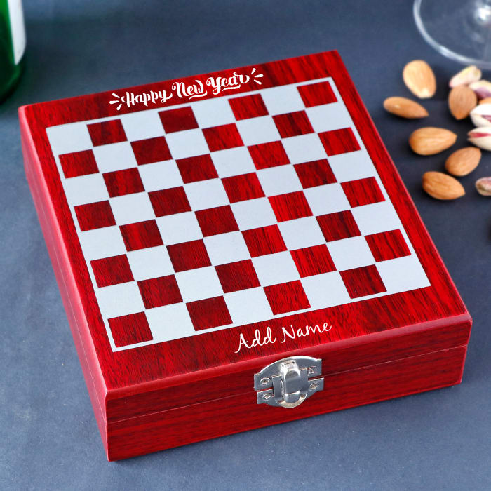 New Year Personalized Chessboard Wine Kit