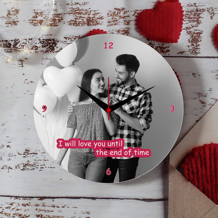 Romantic Personalized Photo Wall Clock