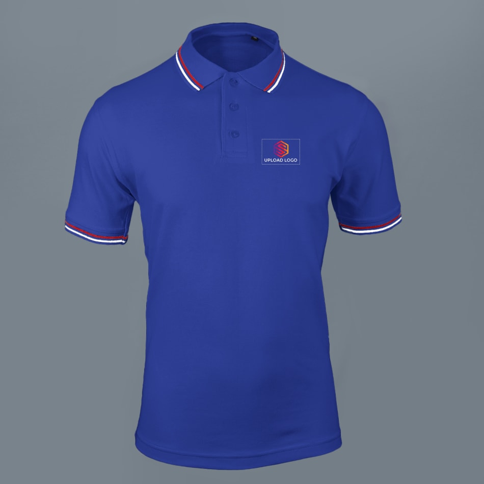 Buy/Send AWG Sport Giza Polo T-shirt for Men (Royal Blue) Online