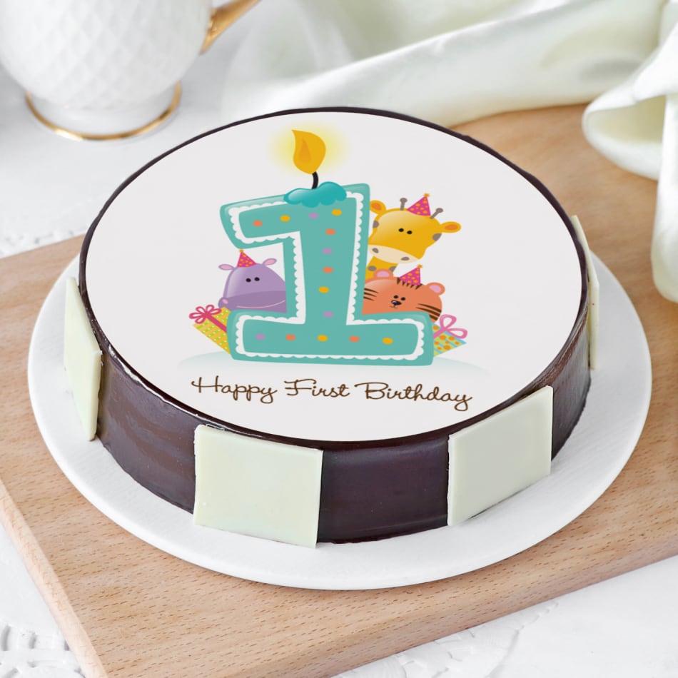 First Birthday Teddy Cake | Trending Birthday Cakes Online – Kukkr