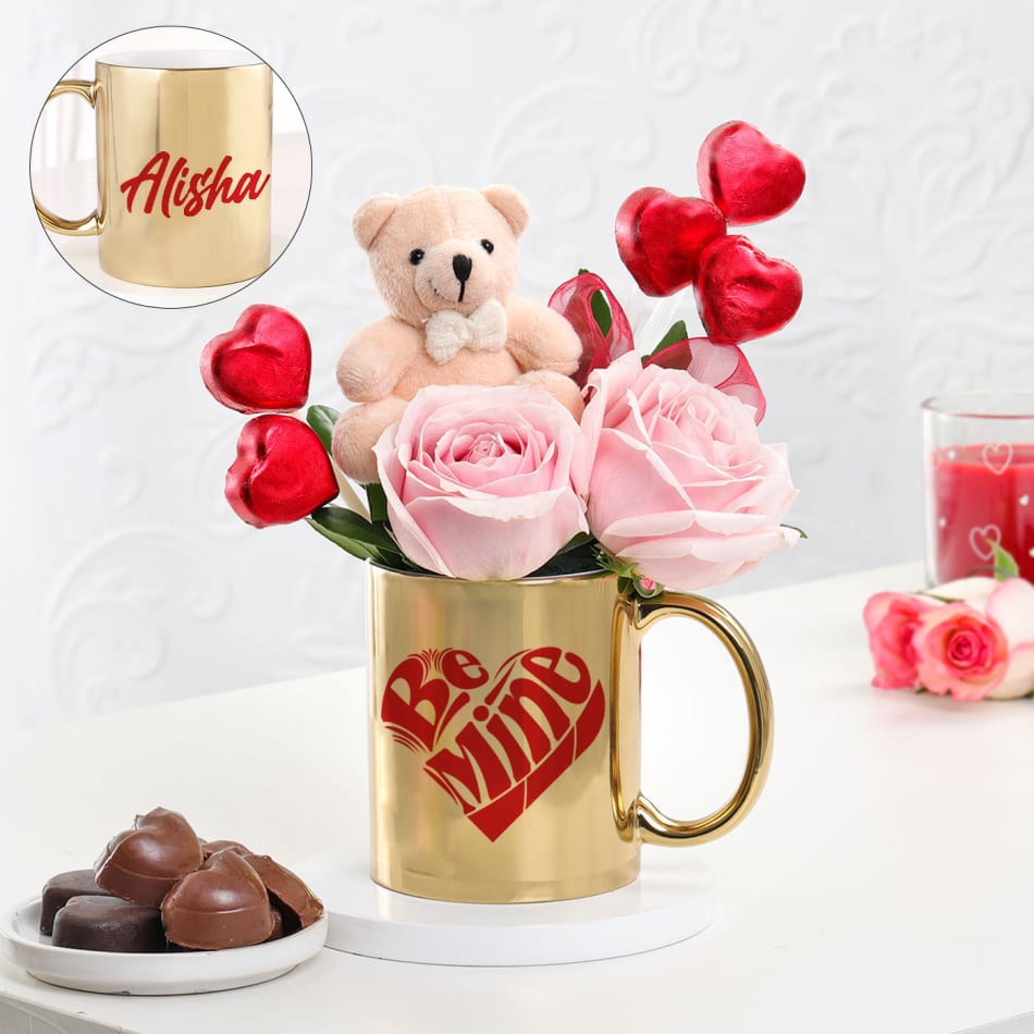 Buy Indigifts Valentines Day Gift Love Combo Set of Travel Kit, Cute Teddy,  Love Cards for Couple & Artificial Rose - Valentine Day Gifts for  Girlfriend, Husband/Wife, Romantic Love Gift Online at