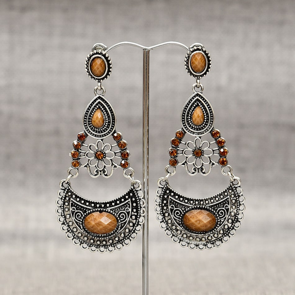 Kundan And CZ Earrings: Gift/Send Jewellery Gifts Online J11150937 |IGP.com
