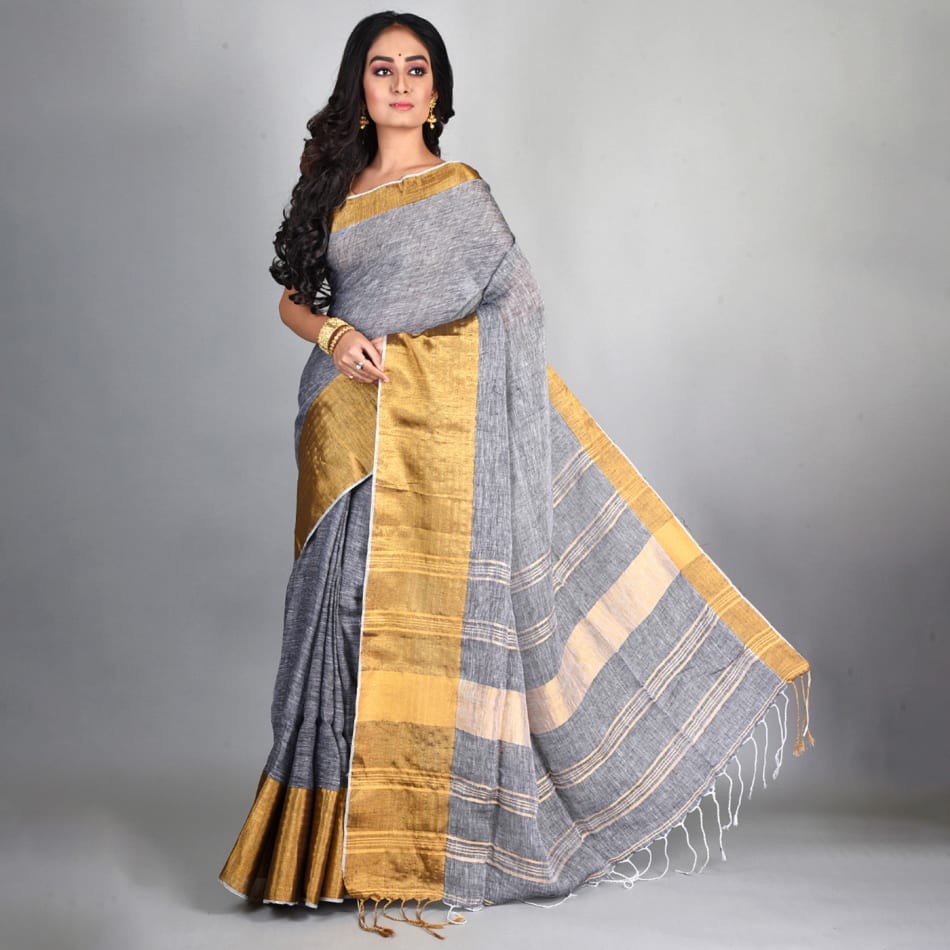 Buy CHARKHA SILK PWCS LTD Woven Bhagalpuri Cotton Linen Multicolor Sarees  Online @ Best Price In India | Flipkart.com