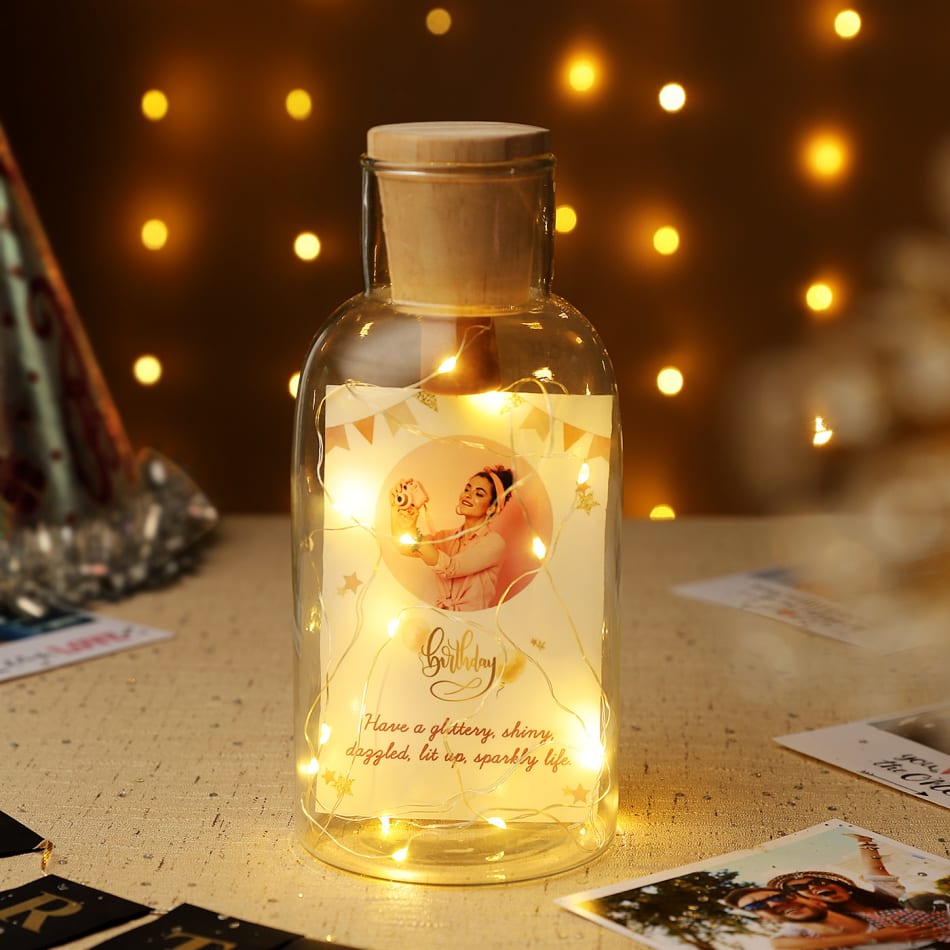 Personalized LED Diwali Light Bottle: Gift/Send Diwali Gifts Online  JVS1190976 |IGP.com