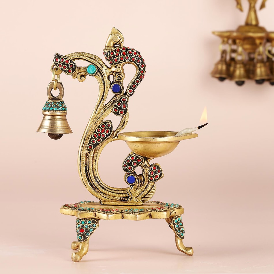 Brass Akhand Diya - Buy Pooja Items Online | Satvikstore.in – satvikstore.in