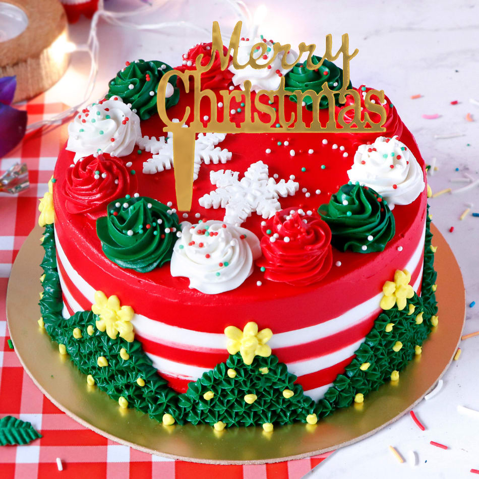 Christmas Theme Birthday Cake | Order Custom Cakes in Bangalore – Liliyum  Patisserie & Cafe