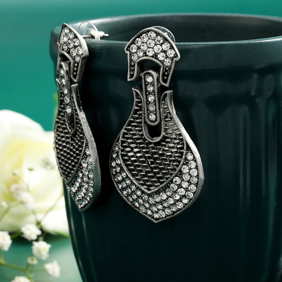Earrings Diamond Bow Pearl Drop Juju Joy: Gift/Send Jewellery Gifts Online  JVS1217241 |IGP.com