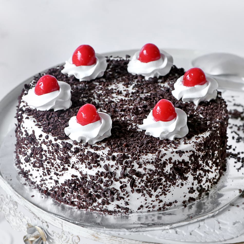 Heart Shape Black Forest Cake - Dough and Cream