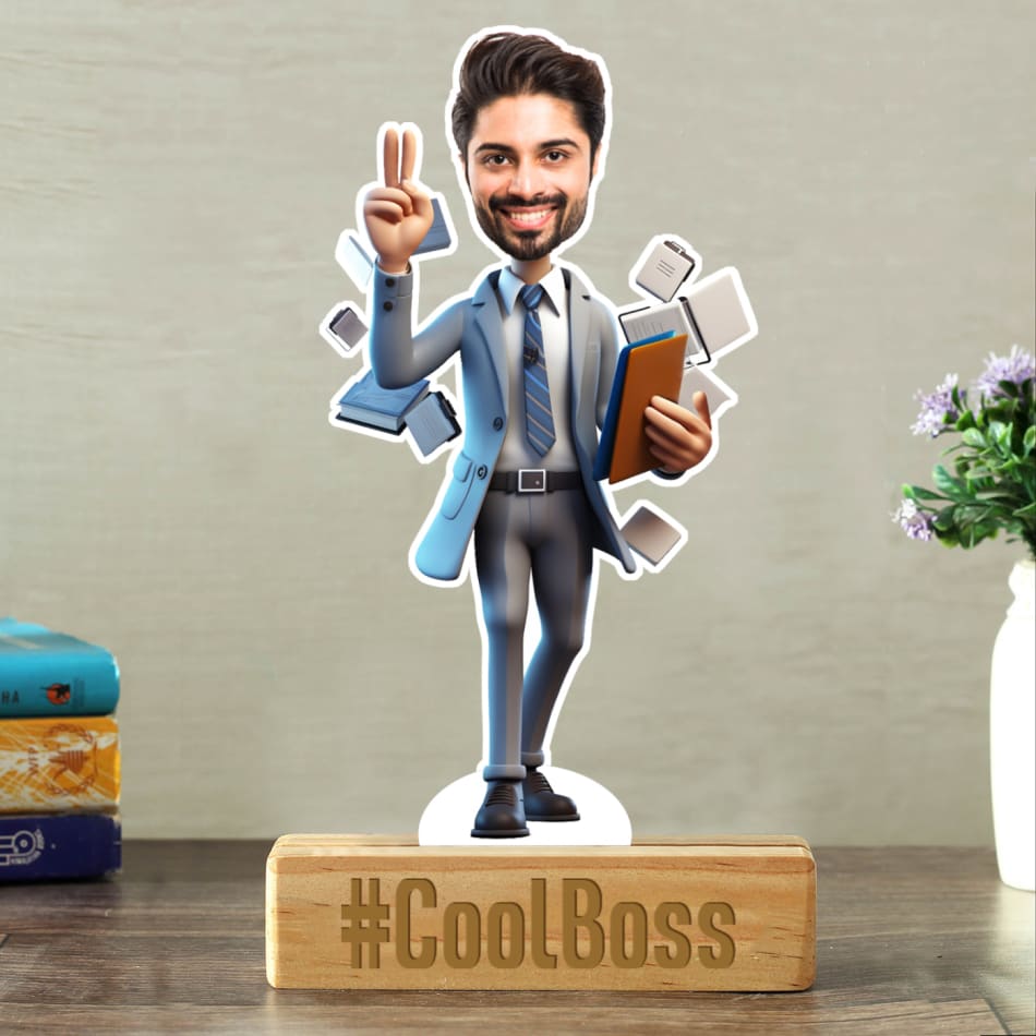 Personalized 3D Caricature Gift for Teacher (Male) - Incredible Gifts