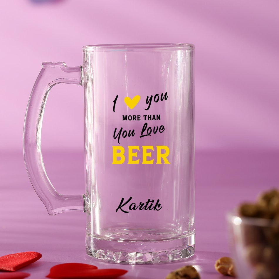 APSRA Printed Beer Glass Mug Chilled Beer, Chilled Life Quotes Printed Beer  Mug, Beer Mug Glass