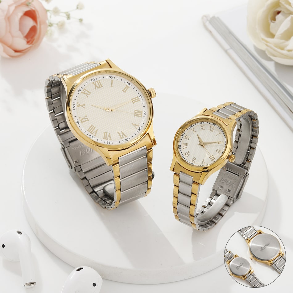 Trending Watch Classic Watch New Arrival Watch Couple Watch combo for  wedding gift chain watch bracelet Brown watch for girls