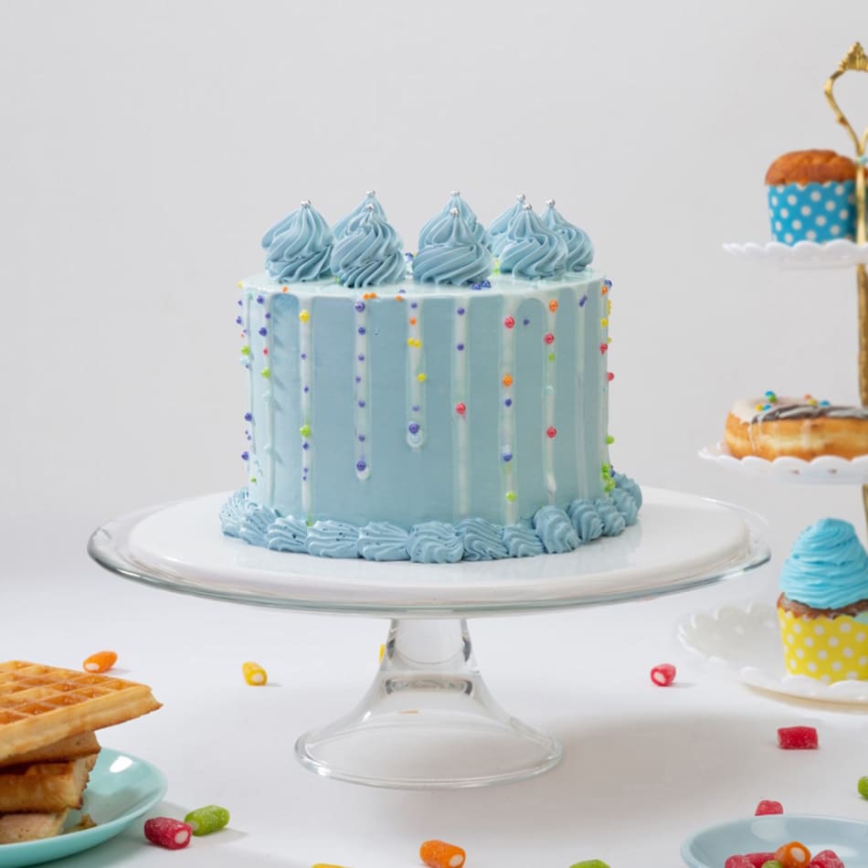 Confetti Garland Layer Cake - Classy Girl Cupcakes