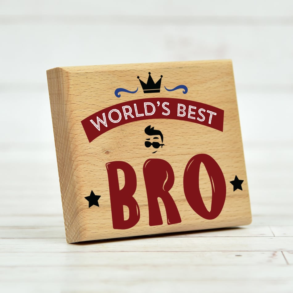 Personalized Rakhi Wooden Plaque for Brother- Best Gift For Rakhi - Tohfa  Laya
