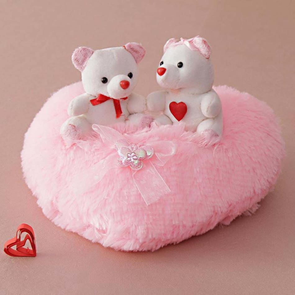 Cute Teddy Bears on a Pink Heart: Gift/Send Toys and Games Gifts ...