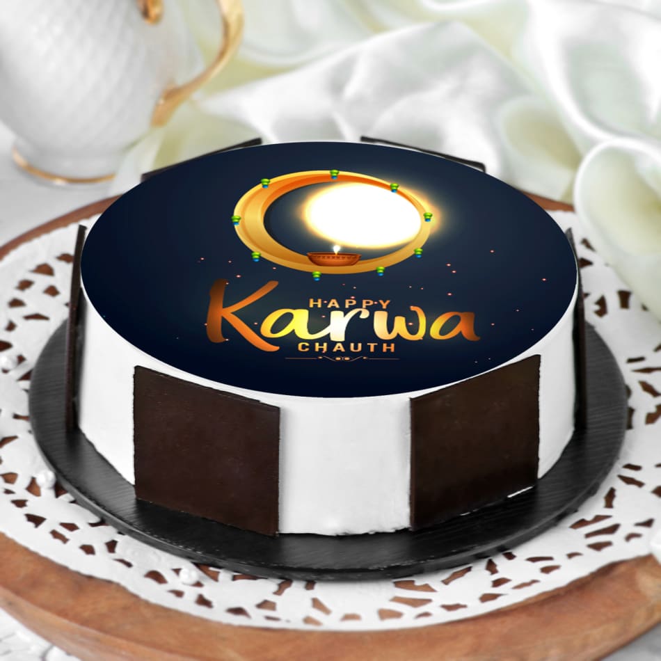 Punjabi Karwa Chauth Thali | Order Karwa Chauth Photo Printed Thali