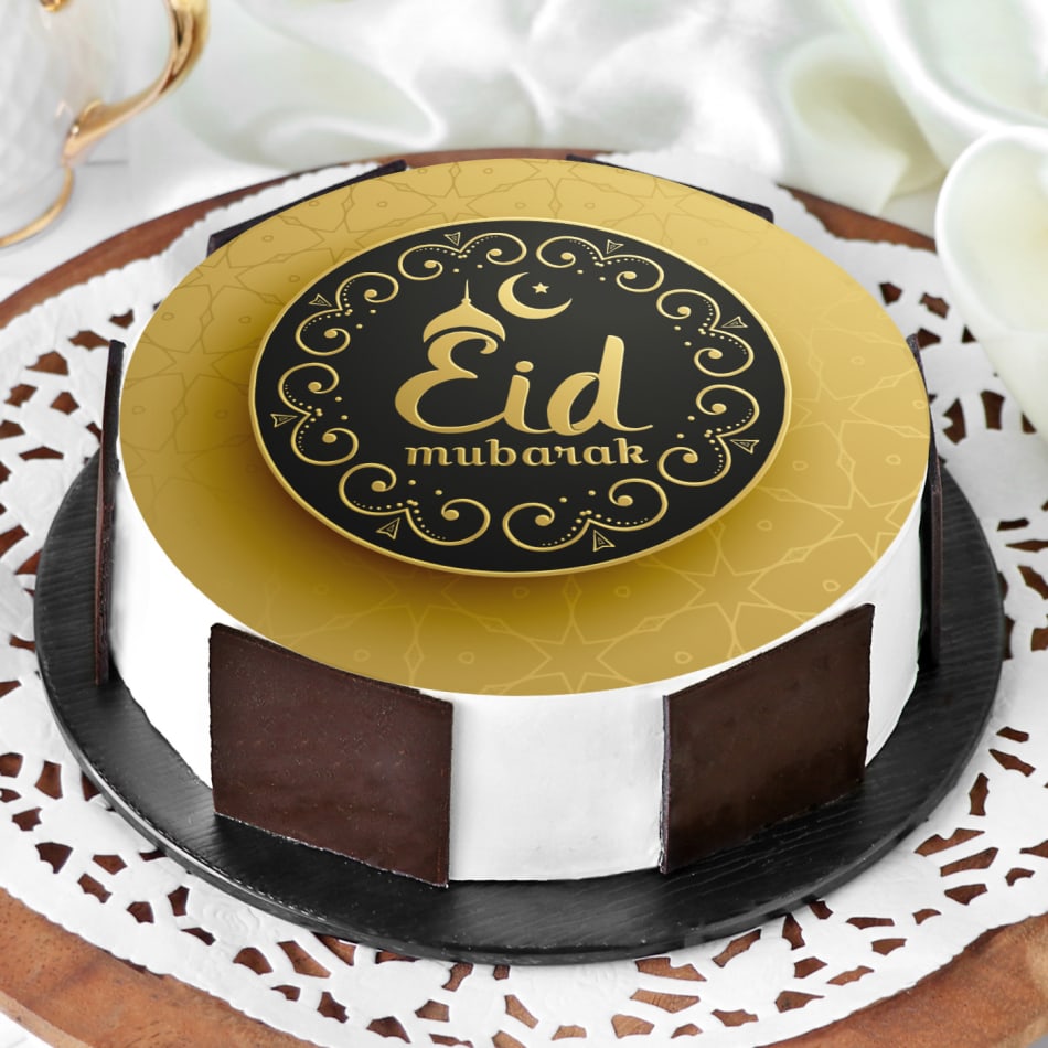 Gurugram Special Eid Mubarak Chocolate Photo Cake Online Delivery in  Gurugram