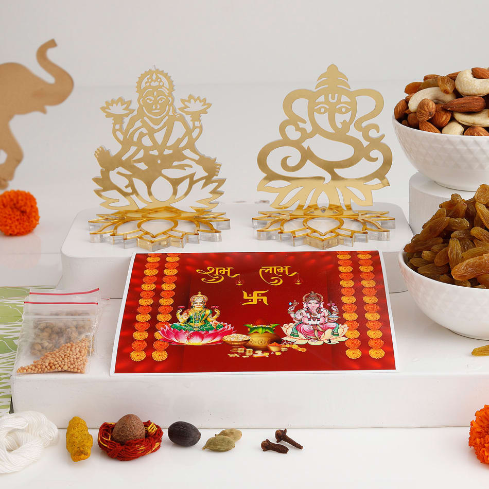 Diwali Puja Essentials Gift Hamper: Gift/Send Diwali Gifts Online  JVS1267403 |IGP.com