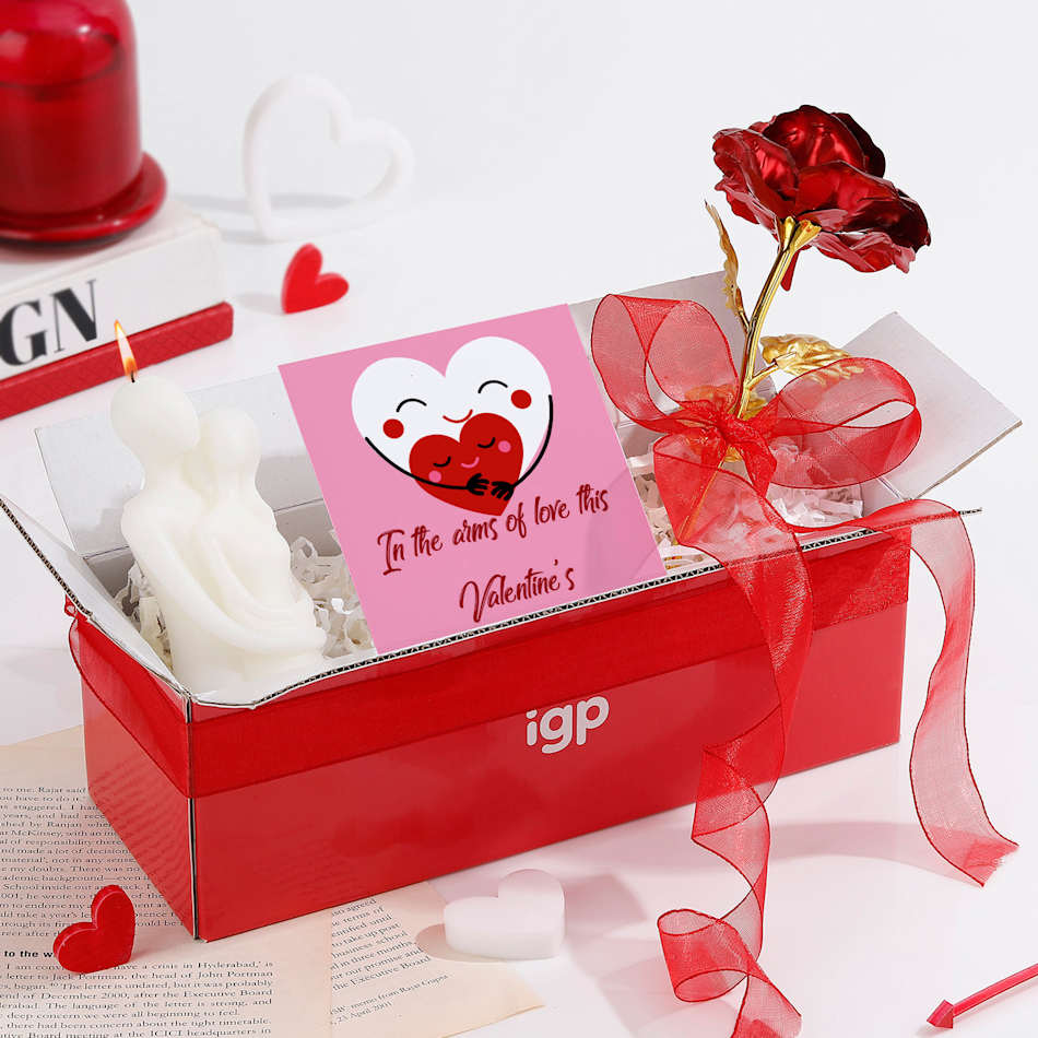 Embrace Of Love Hamper: Gift/Send Valentine's Day Gifts Online