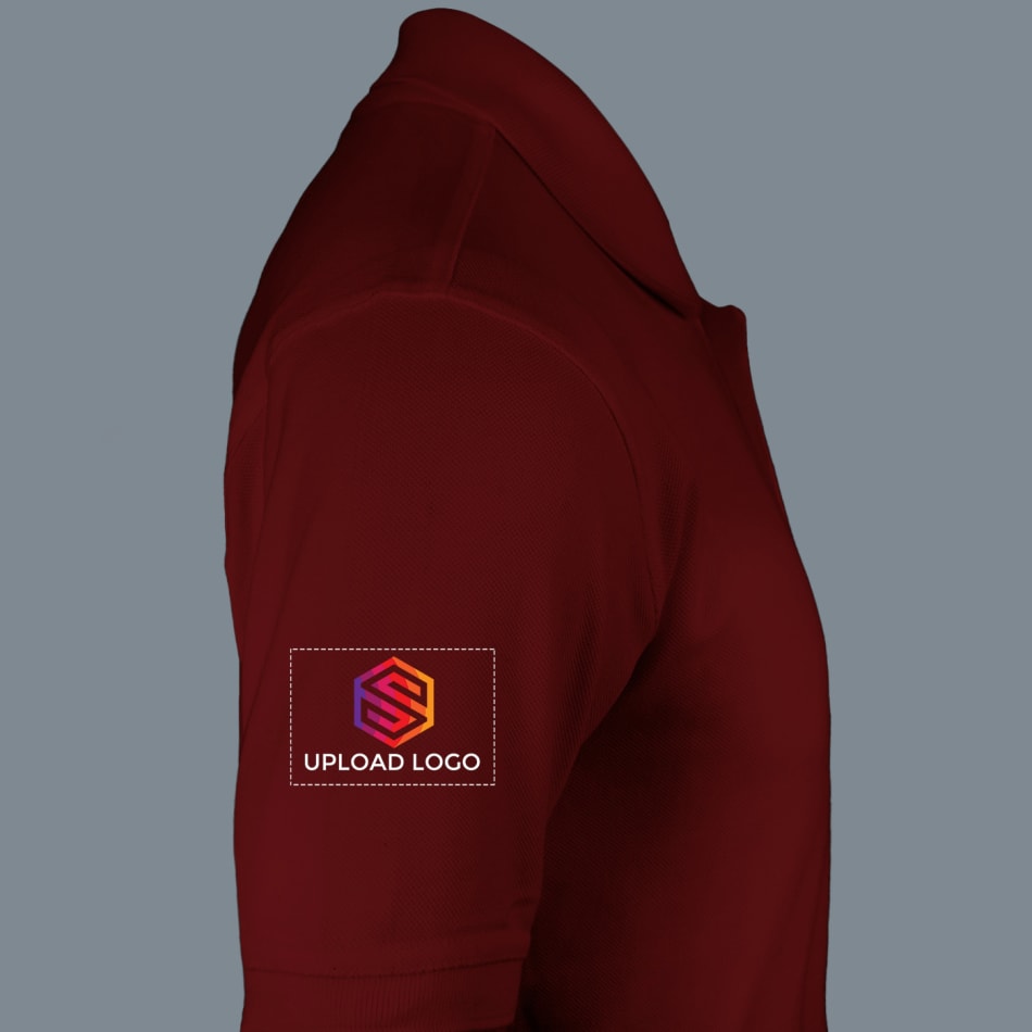 Polo Shirt Template Side Shirt Mockup Template Maroon Maroon Polo
