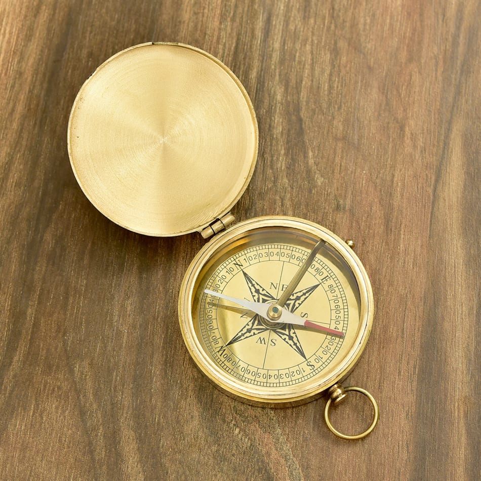 Vintage Style Birthday Father's Day Sundial Gift Box Brass