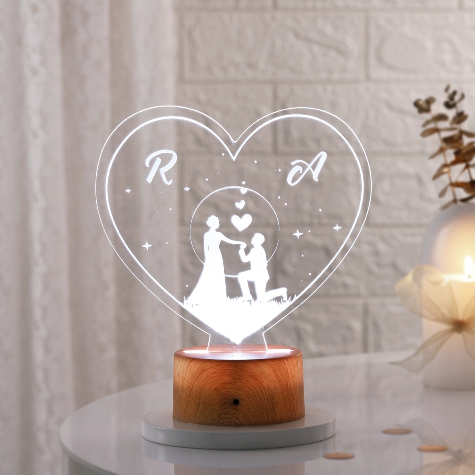 Personalized Led Ring Box Table Top - Memorable Gifts