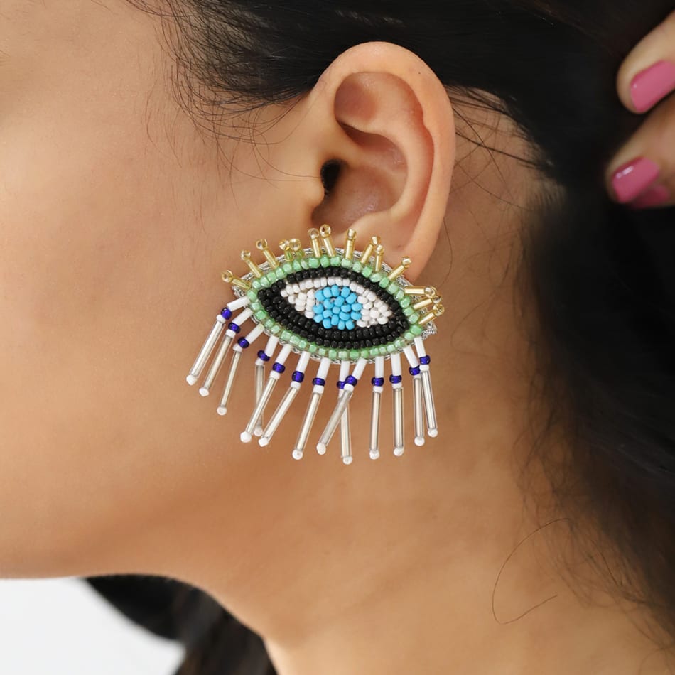 Green Kundan Earrings With Snacks: Gift/Send Karwa Chauth Gifts Online  J11146249 |IGP.com