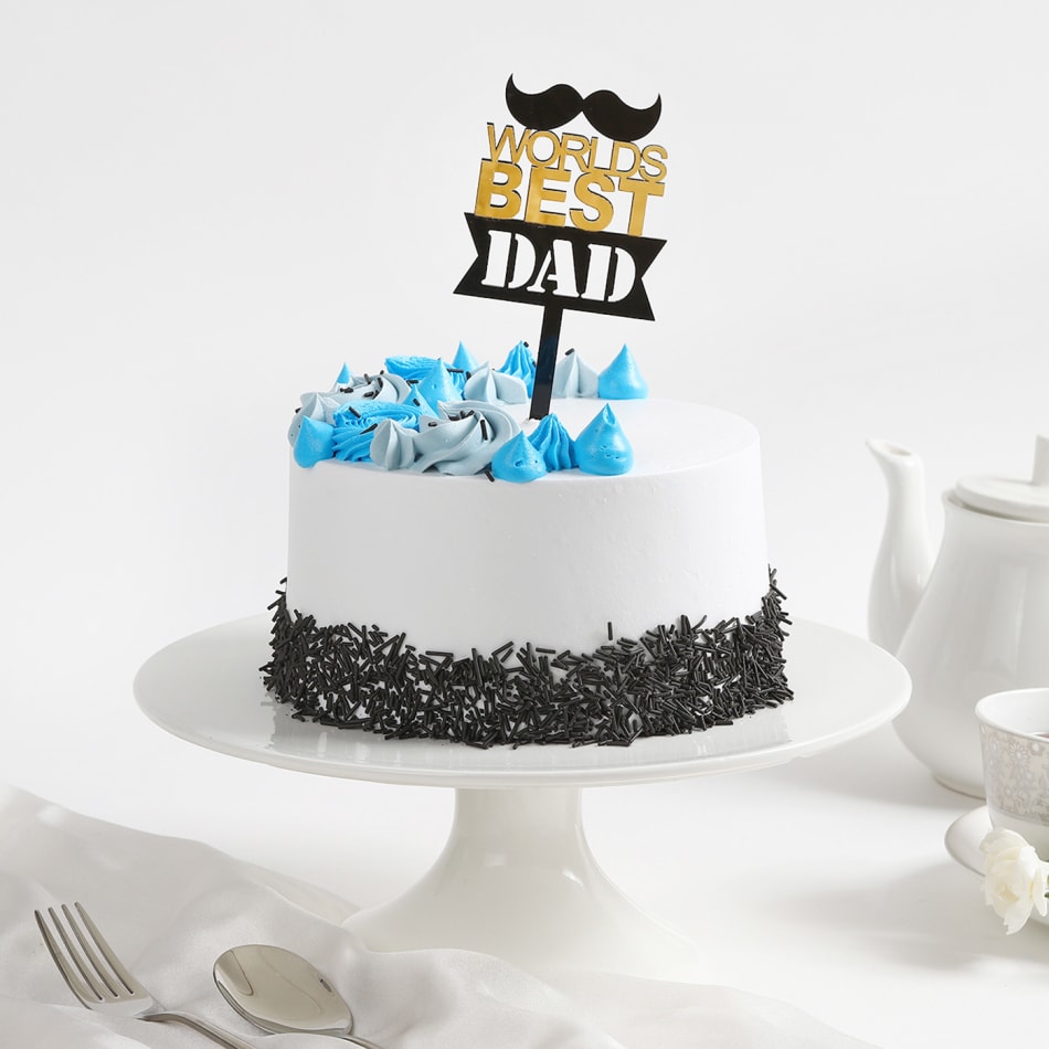 Father's Day Blue Bliss Cake Half Kg : Gift/Send Father's Day Gifts Online  JVS1223621